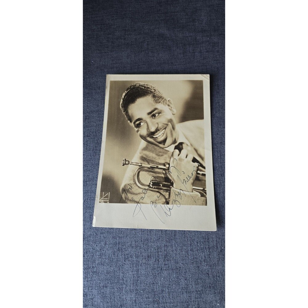 Jazz Trumpter Dizzy Gillespie Photograph Signed By The Legend Himself American